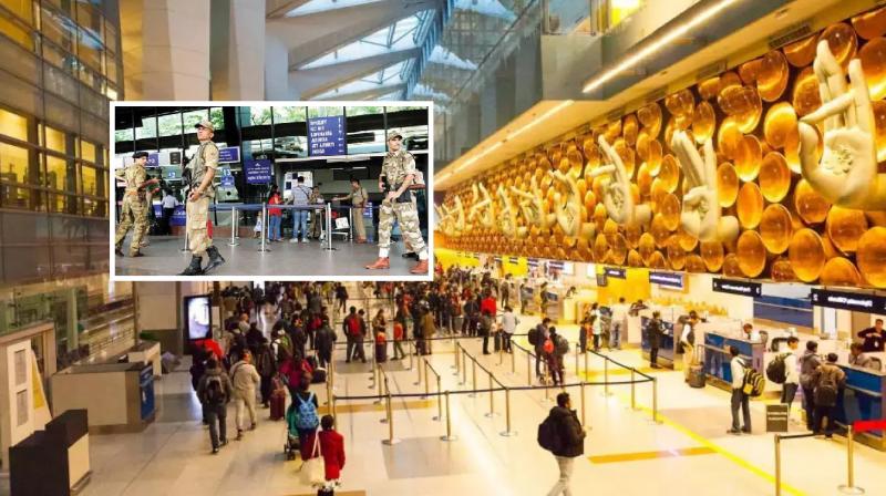 Threat to bomb Delhi airport, two passengers arrested news in hindi