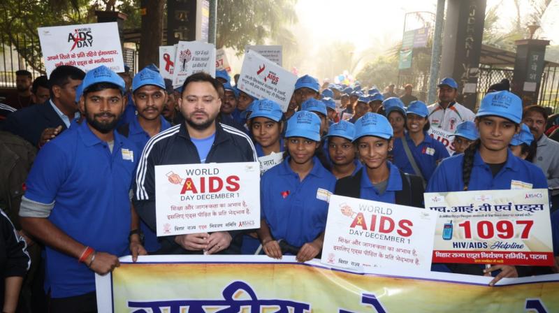 There is no need to be ashamed or afraid of AIDS, youth should take initiative: Tejashwi