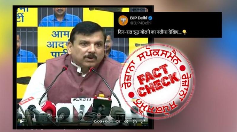  Fact Check Edited Video Clip Of AAP Leader Sanjay Singh Viral With Misleading Claim