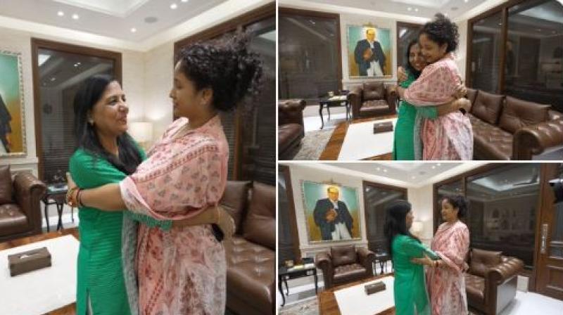 Jharkhand News Former CM Hemant Soren's wife Kalpana Soren met Sunita Kejriwal News In Hindi