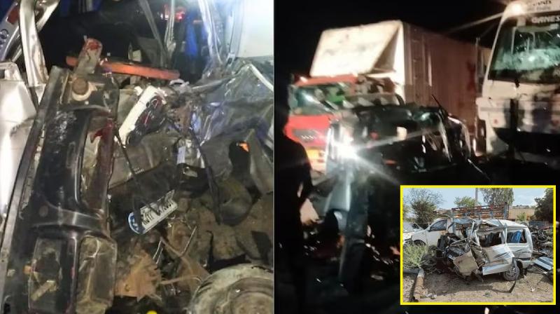Jhalawar accident, 9 killed in collision between car and truck news in hindi