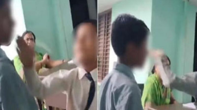 Case of slapping a student: School remained closed for the third day