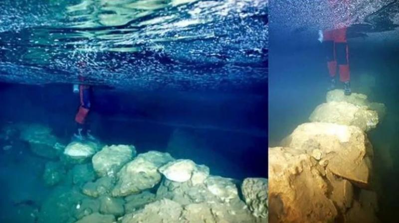 5600 year old bridge found in water inside a cave on the sea shore! News in hindi