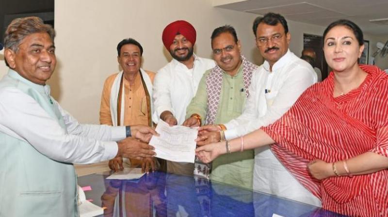  Union Minister Ravneet Singh Bittu filed his nomination as a candidate for the Rajya Sabha by-election