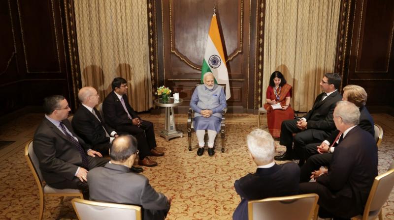 Modi meets American stalwarts