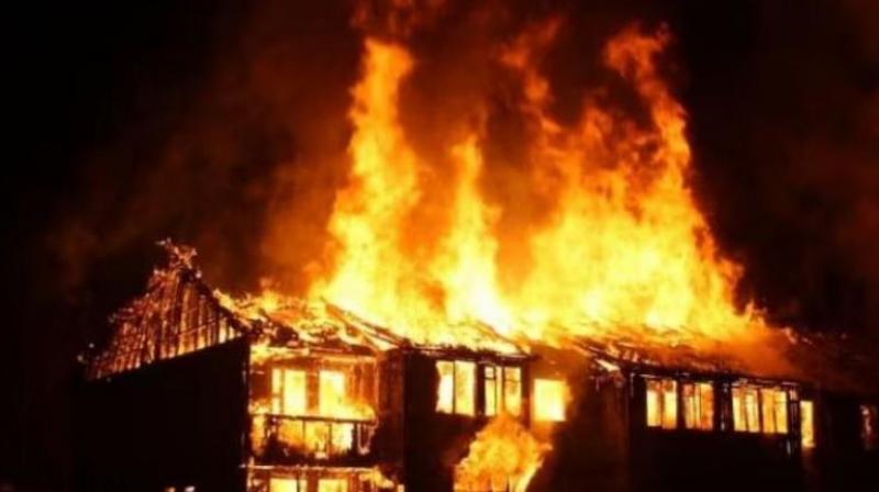 A Hindu family's house was set on fire in Bangladesh