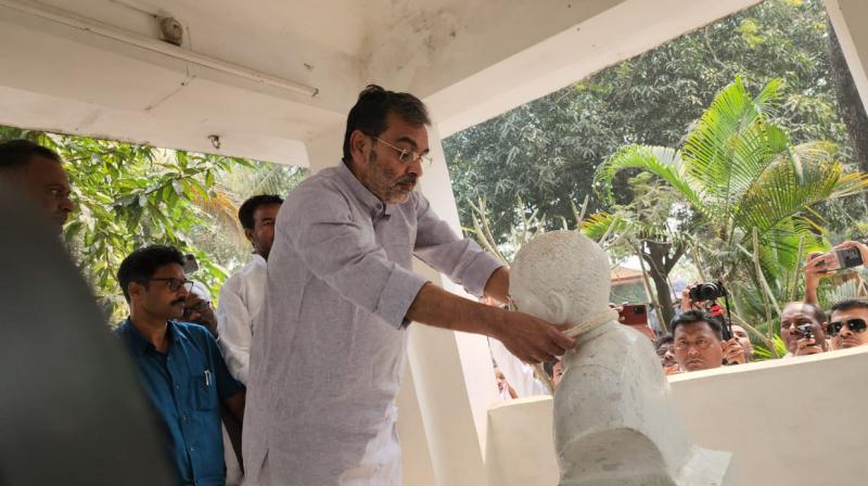 Bapu's ideal gives strength to fight injustice - darkness: Upendra Kushwaha