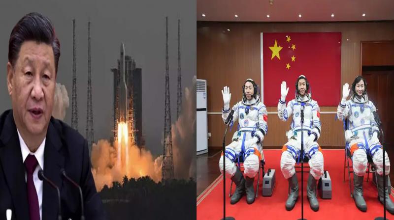 China is building its own space station in space, sent three astronauts