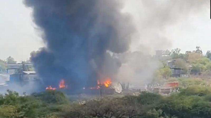 Fire breaks out in chemical factory in Jalgaon, Maharashtra news in hindi