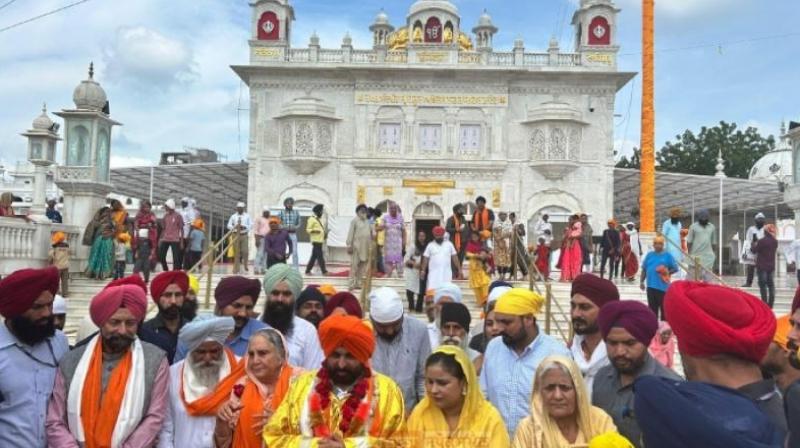 CM Bhagwant Mann paid obeisance at Takht Sri Hazur Sahib today along with his family