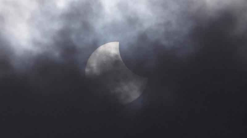 Shadow darkness in Australia due to solar eclipse