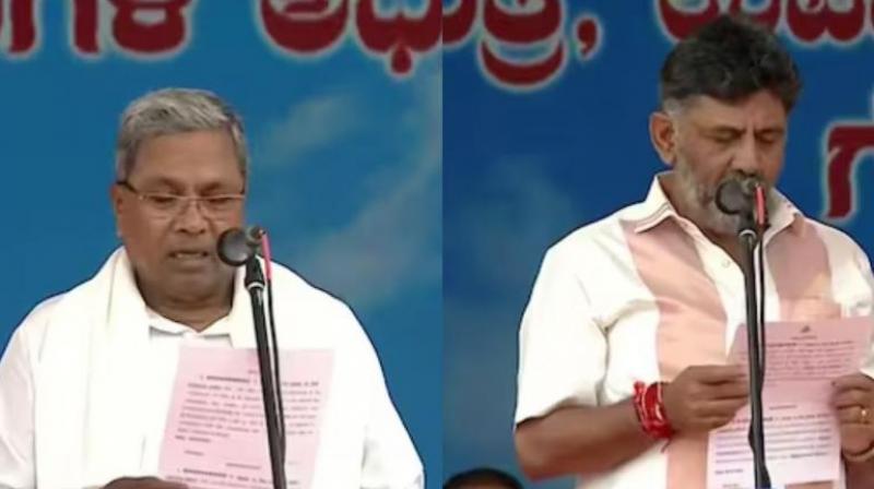 Karnataka: Siddaramaiah sworn in as CM and DK Shivakumar as Deputy CM
