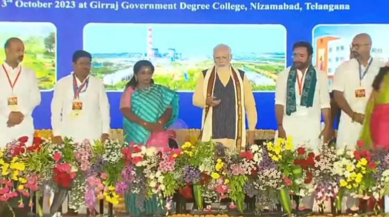 PM lays foundation stone for projects worth Rs 8,000 crore in Telangana