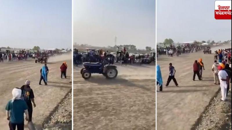 Tractor stunt in Punjab, tractor overturns on crowd in tractor race news in hindi