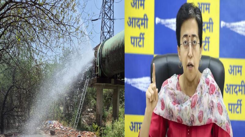 Atishi demands security of Delhi main water pipeline network news in hindi