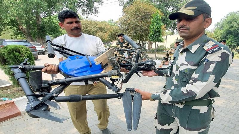 Pakistani drone was entering near India-Pakistan border in Amritsar, BSF shot it down