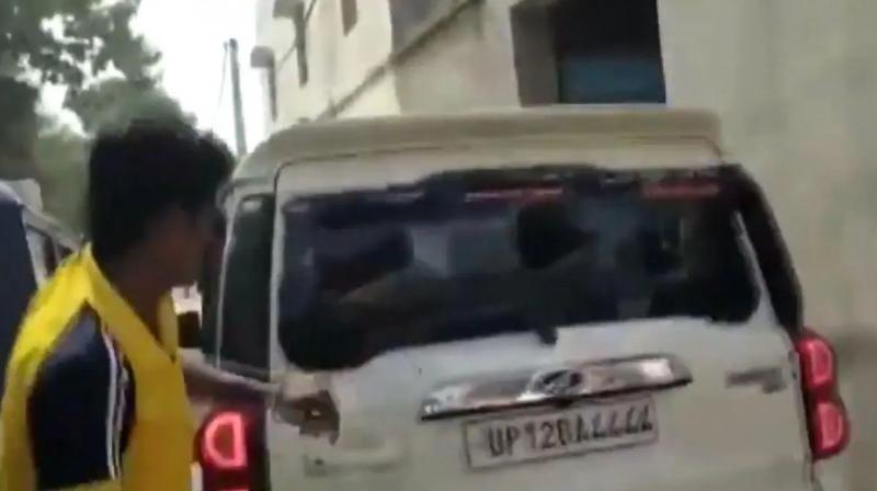 UP: Youth attacks BJP MLA's vehicle with brick