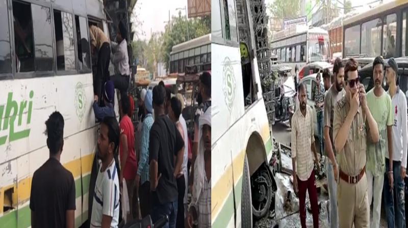 Bus full of passengers collides with pole in Amritsar