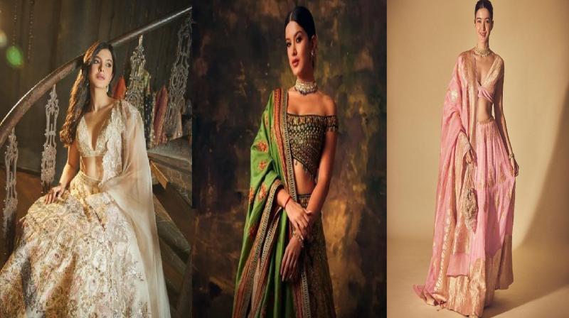 Try this lehenga look of Shanaya Kapoor for wedding function 