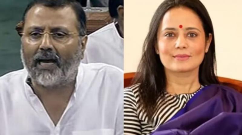 Nishikant Dubey raised questions on Congress MP for defending Moitra