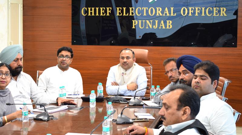 Punjab Chief Electoral Officer Sibin C held a press conference