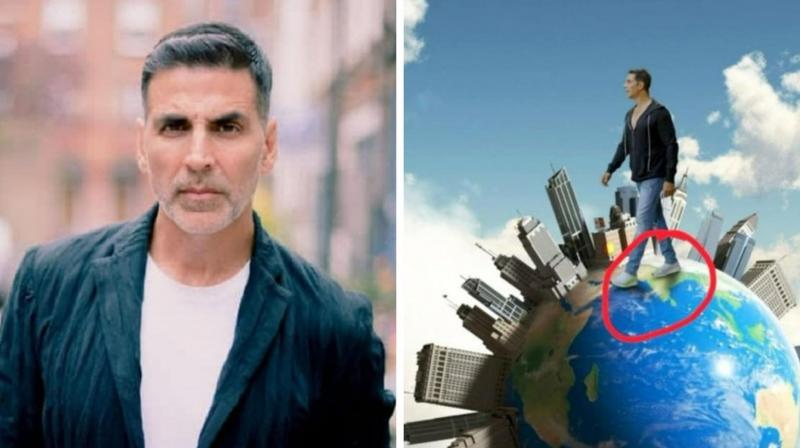 Users are calling Akshay Kumar a traitor, keep your feet on the map of India!