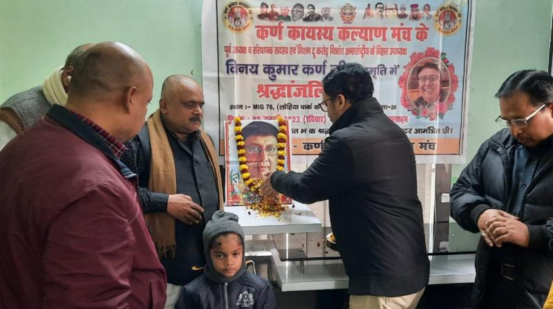 Tribute paid to Vinay Kumar Karan, who was dedicated to social service