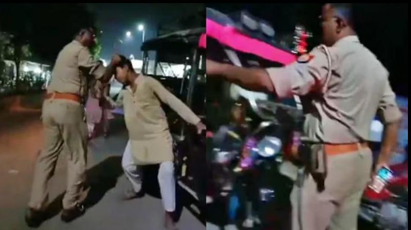  UP News Ghaziabad inspector beat e-rickshaw driver video viral
