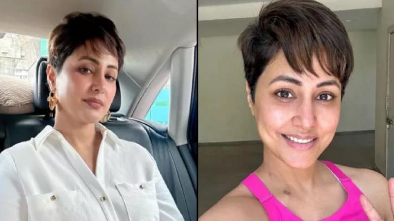 Hina Khan shared video of herself getting her head shaved news in hindi