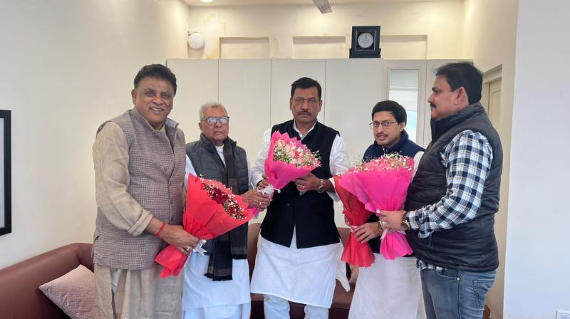 Congress leaders welcomed the newly appointed President of Bihar Congress