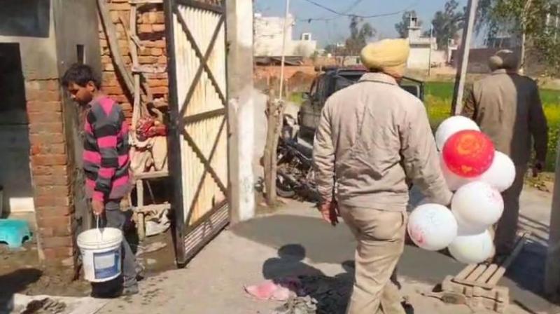 Flags and balloons of Pakistani political party found in Barnala, Punjab