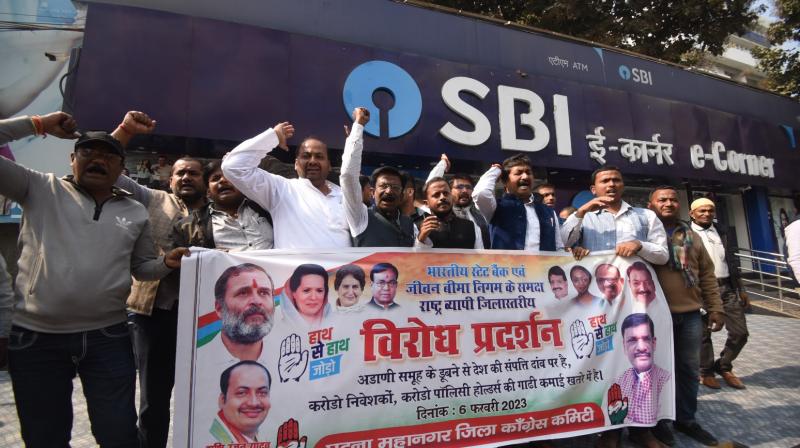 Statewide dharna of Congress against the financial irregularity of the Central Government