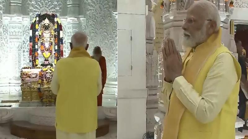 PM Modi offers prayers at Ram Janmabhoomi Temple in Ayodhya News in hindi
