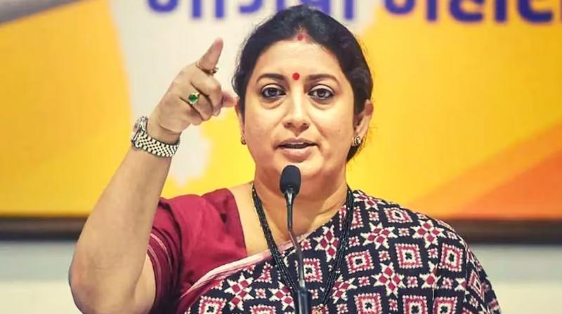 Congress is crying as its profits stop: Smriti Irani