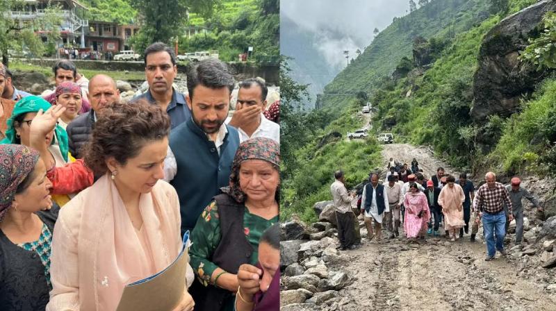 Kangana Ranaut News: BJP MP Kangana Ranaut visited the areas most affected by cloud burst.