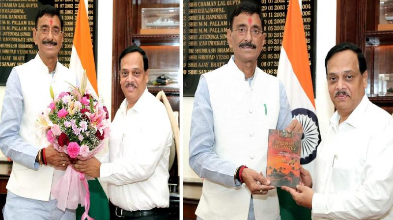 BHEL CMD met Minister of State for Defense news in hindi