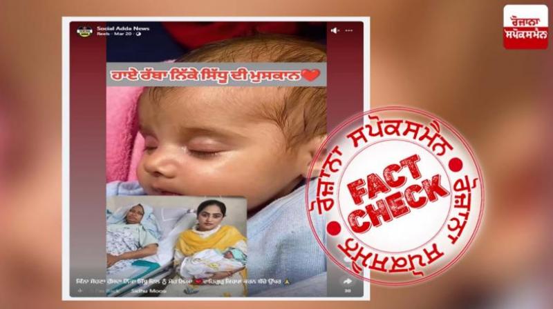  Fact Check Shubhdeep Sidhu Brother Moosewala Returns Baby Smile Fake News