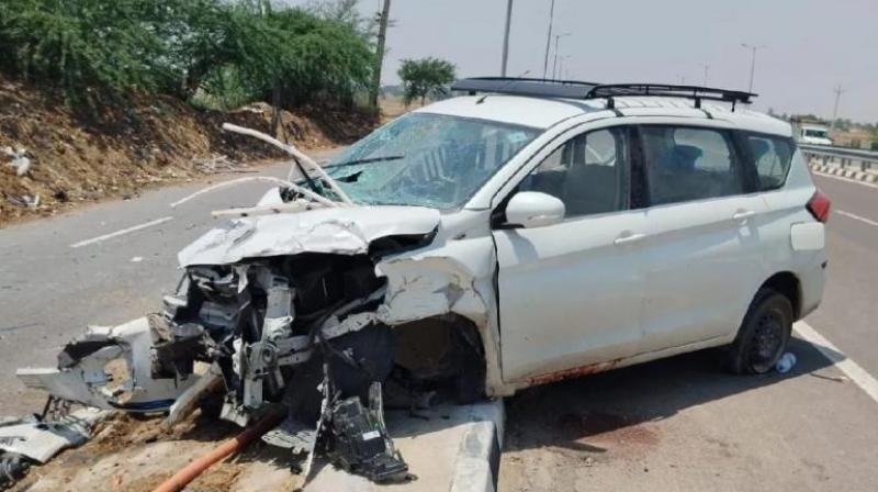 Road accident with family from Punjab, Muktsar Sahib news in hindi