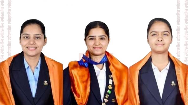 Haryana: 3 real sisters won gold medals in National Taekwondo Championship