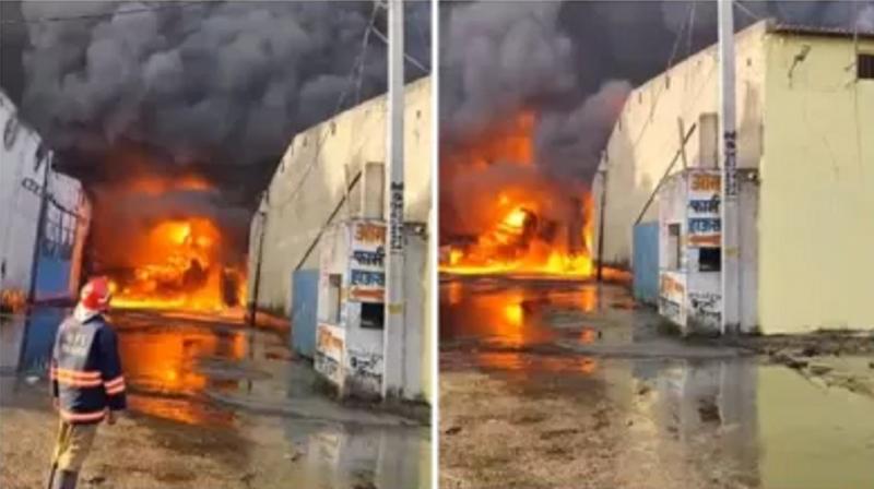 Delhi Fire News Fire breaks out in warehouse in Alipur area, no casualties