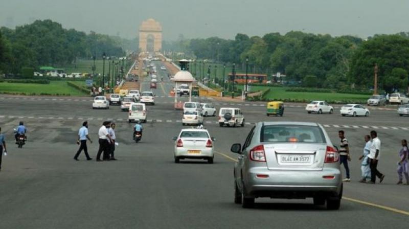 The minimum temperature in Delhi was recorded at 8.7 degree Celsius.