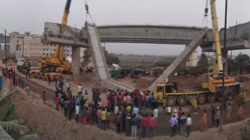 Worker dies after part of under construction bridge collapses in Bihar