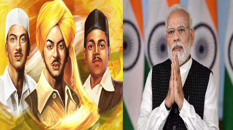 PM Modi pays tribute to Bhagat Singh, Sukhdev and Rajguru on Martyr's Day