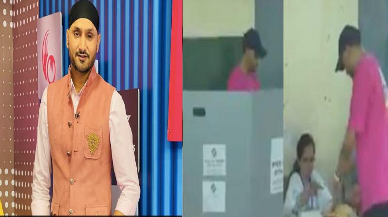 Lok Sabha Elections 2024 Former cricketer Harbhajan Singh cast his vote in Jalandhar News In Hindi