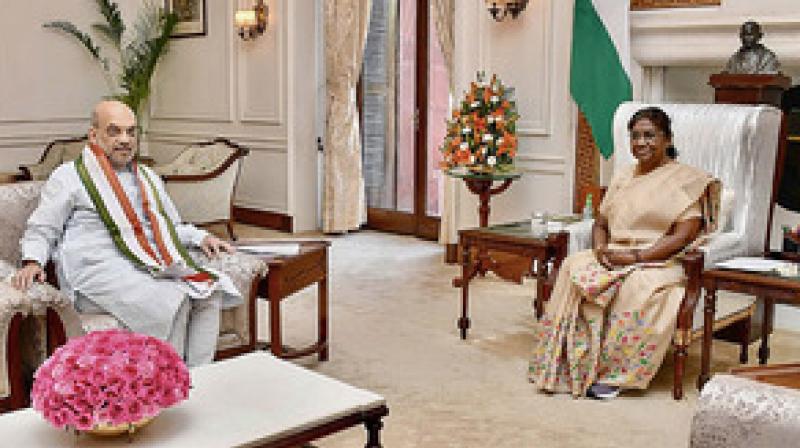 Shah met President Murmu after returning from Manipur