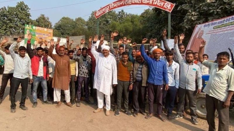Farmers protest in Haryana demanding increase in the price of sugarcane