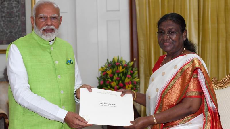 pm modi resigns president droupadi murmu accepted