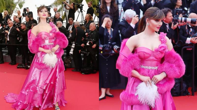 Urvashi Rautela seen in too much pink look in Cannes 2024