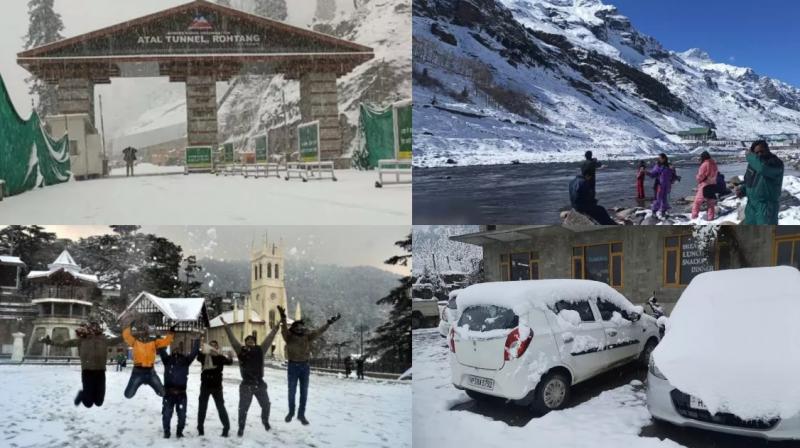 Himachal Pradesh turned white due to snowfall, weather changed in North India