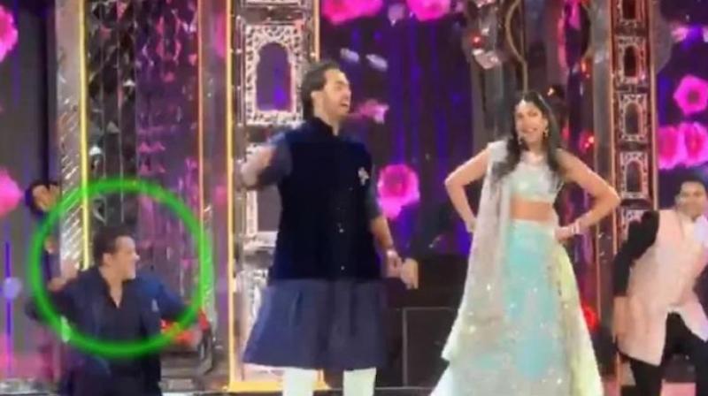 When Salman Khan became a background dancer in Ambani's party! users trolled